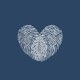 Fingerabdruck Herz silber I