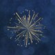 Feuerwerk gold auf blau I