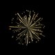 Feuerwerk gold auf schwarz I