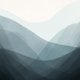 Wasserfarbe Berge blau A