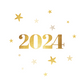 2024 gold und Sternchen