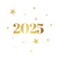 2025 gold und Sternchen