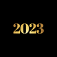 2023 Gold auf schwarz