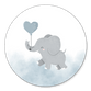 Elefant Herzballon blau