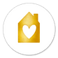 Goldenes Haus mit Herz