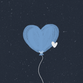 Herzluftballon blau RO