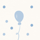 Luftballon blau Konfetti RO