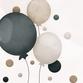 Luftballons schwarz und braun M