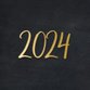 2024 Schreibschrift gold-schwarz