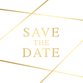Save the Date Linien gold I