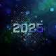 2025 blau mit punkten symmetrisch M