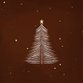 Weihnachtsbaum weiss auf dunkelrot T