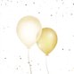 Luftballons gold auf weiß M