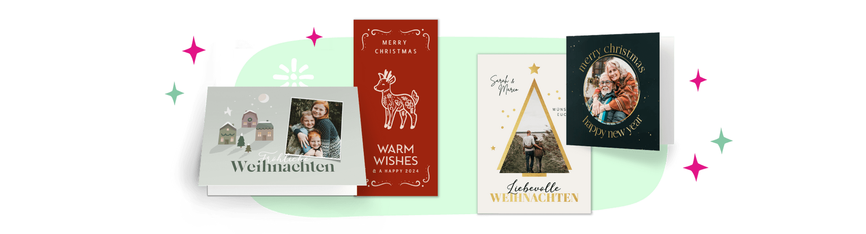 Hallmark Weihnachtskarte – Modernes Laubdesign Mit Festlichem Glanz