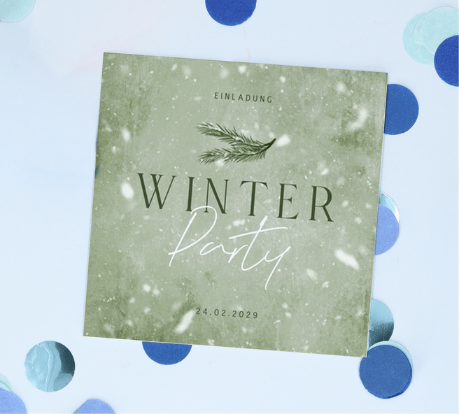 Einladungskarte Winterparty