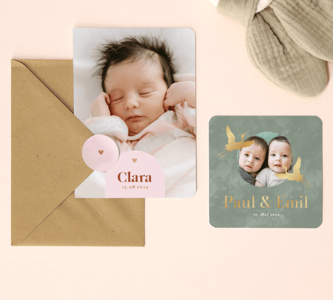 Geburtskarten mit Fotos
