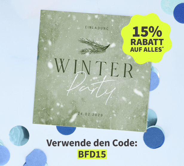 Einladungskarte Winterparty