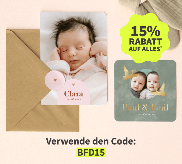 Geburtskarten mit Fotos