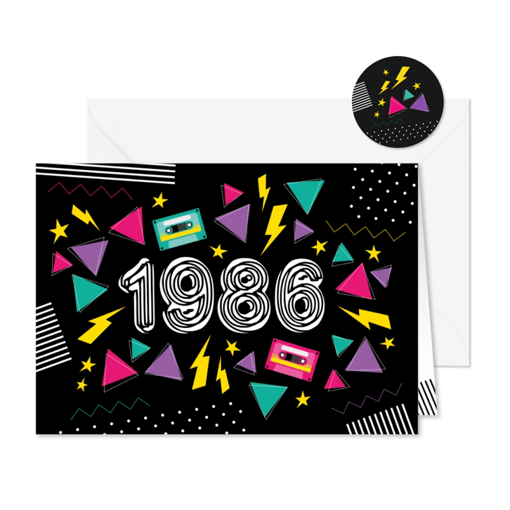 Einladung zur Mottoparty der Eighties 1986