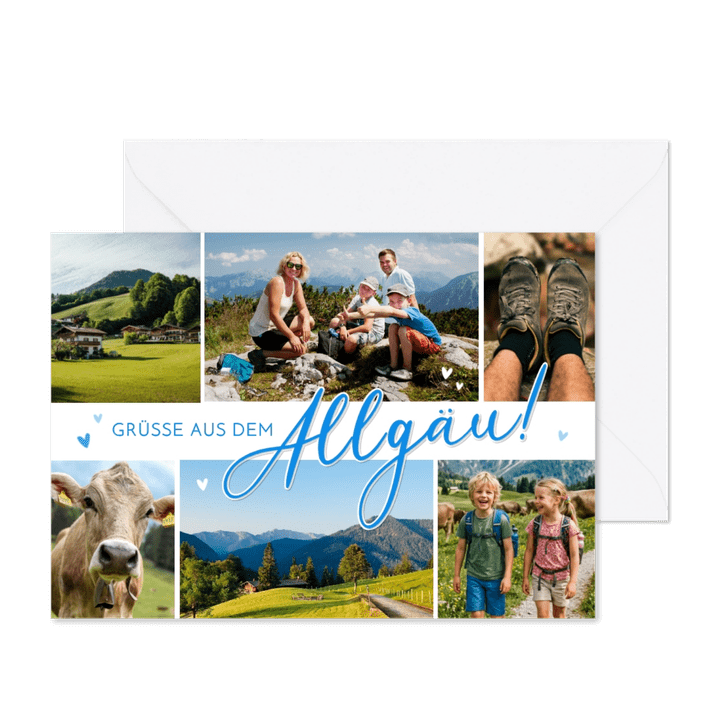 Foto-Postkarte Grüße aus dem Allgäu
