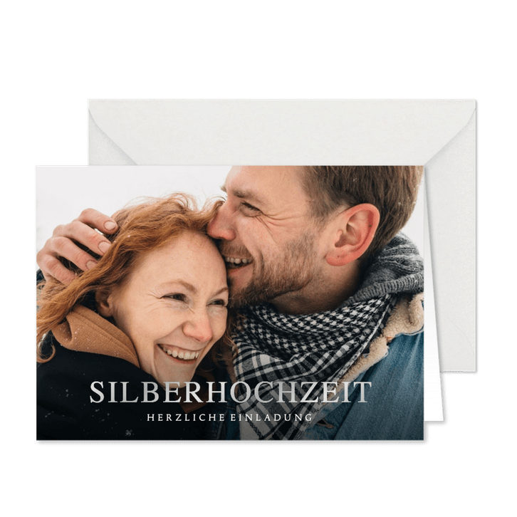 Fotokarte Einladung zur Silberhochzeit