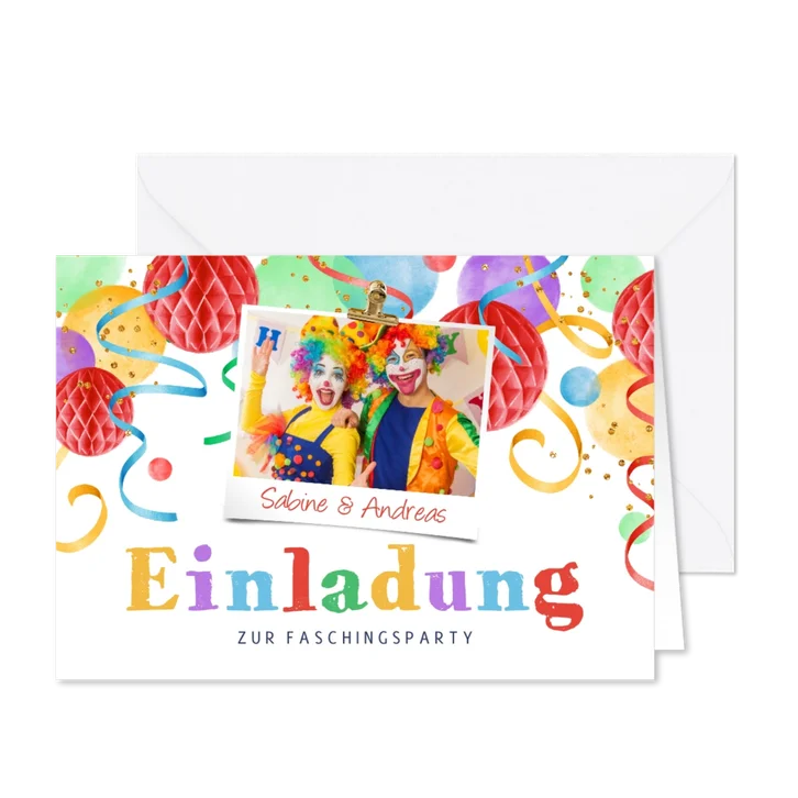 Bunte Einladung zur Karnevalsparty