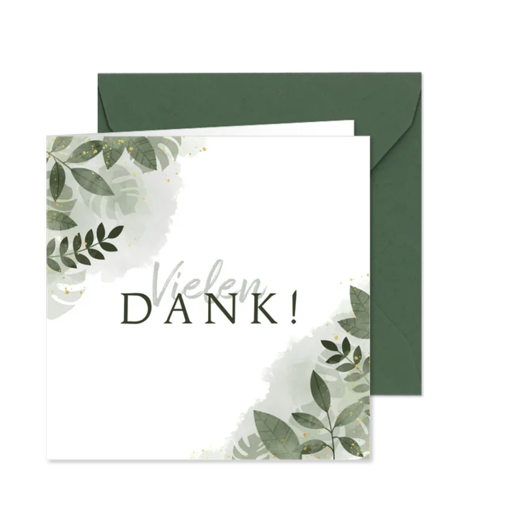 Dankeskarte Hochzeitstag botanisch