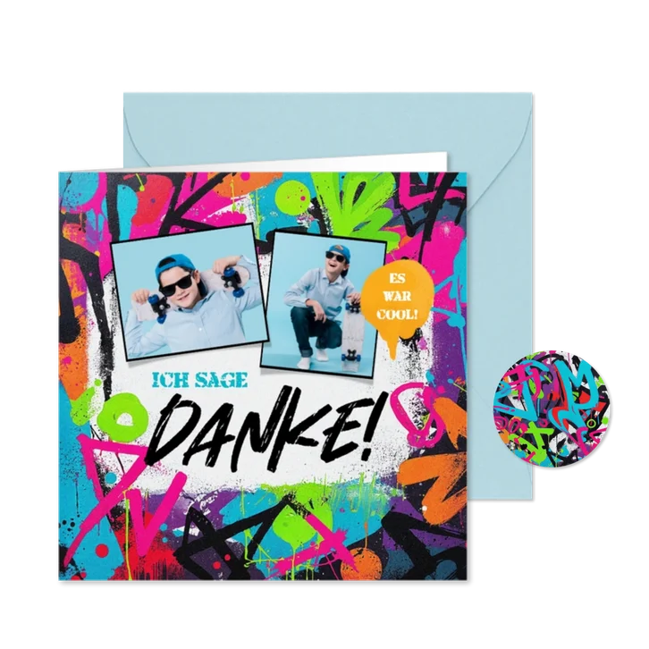Dankeskarte Jugendweihe Fotos & Buntes Graffiti