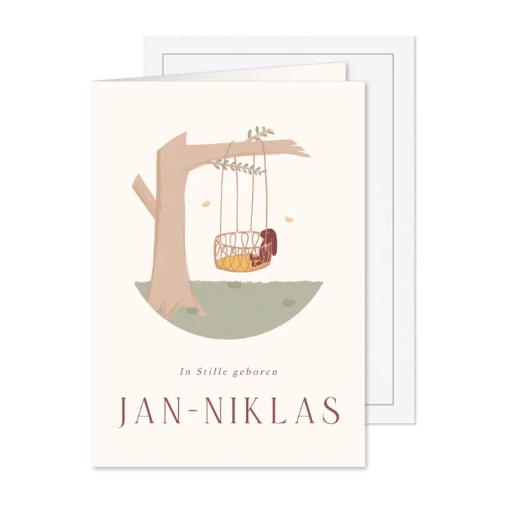 Dankeskarte Sternenkind Hängewiege