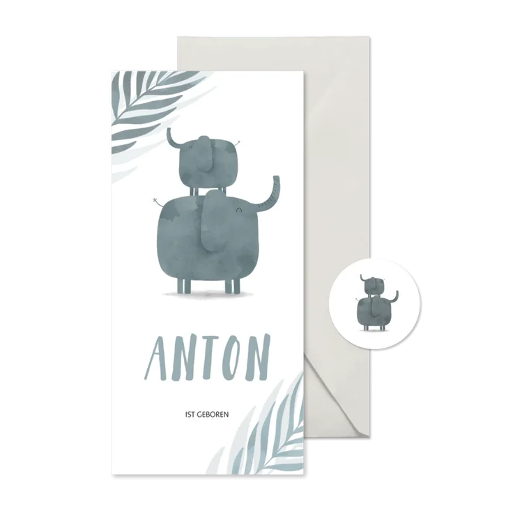 Danksagung Geburt Elefanten kleiner Bruder