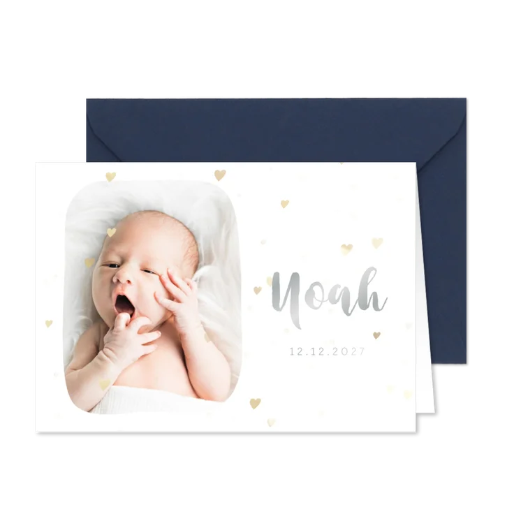 Danksagung Geburt schlicht & pur mit Fotos 