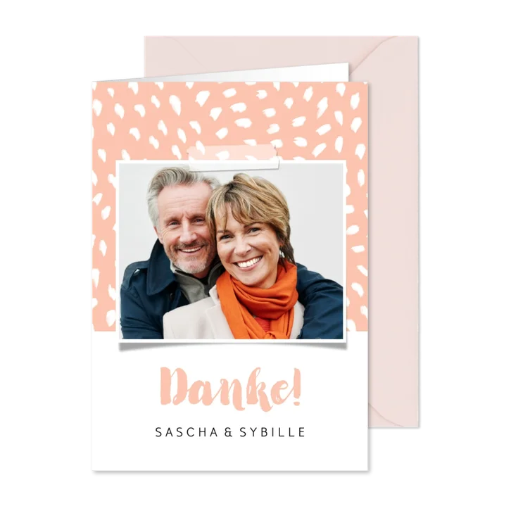 Danksagung Hochzeitsjubiläum Foto & Tupfen