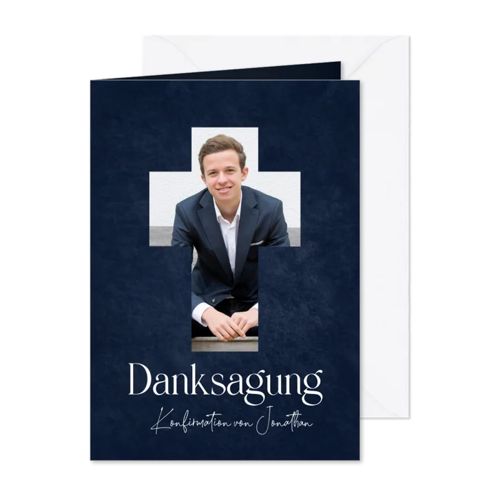 Danksagung Konfirmation Foto in Kreuz