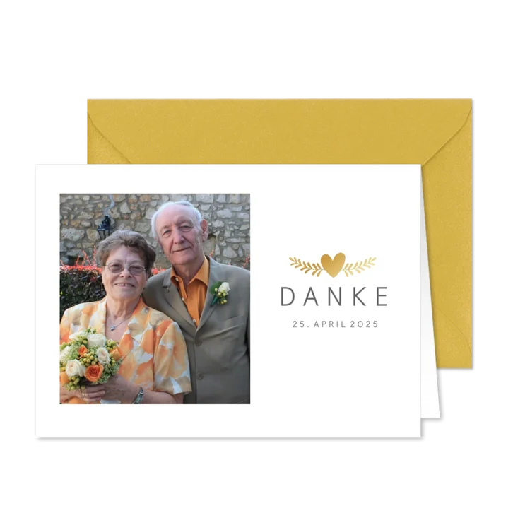 Danksagung zum Hochzeitsjubiläum eigenes Foto