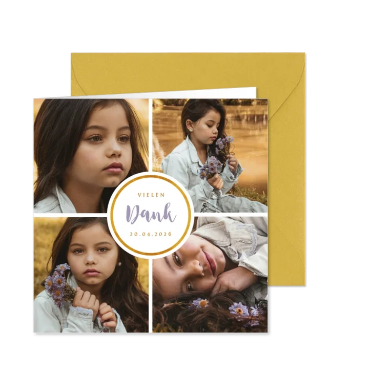 Danksagung zur Kommunion Fotocollage
