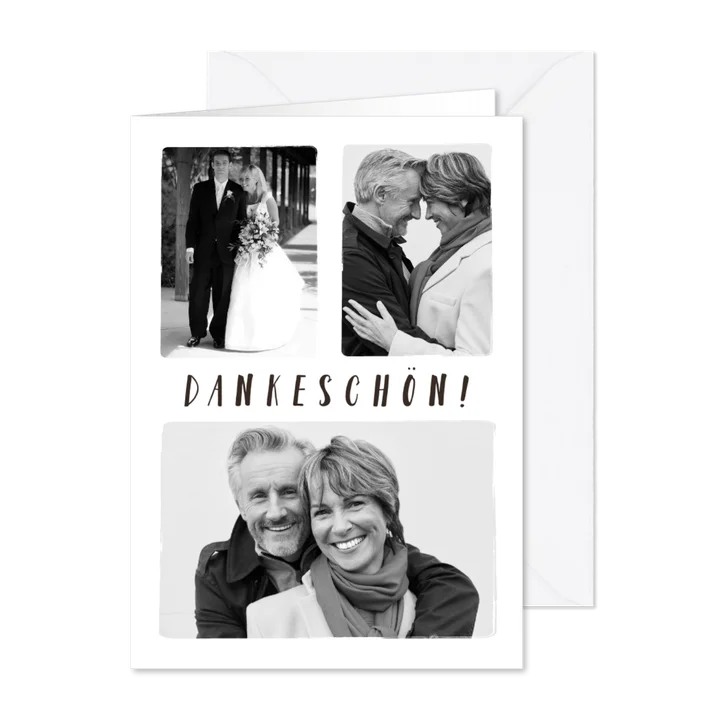Danksagungskarte Hochzeitsjubiläum Fotos