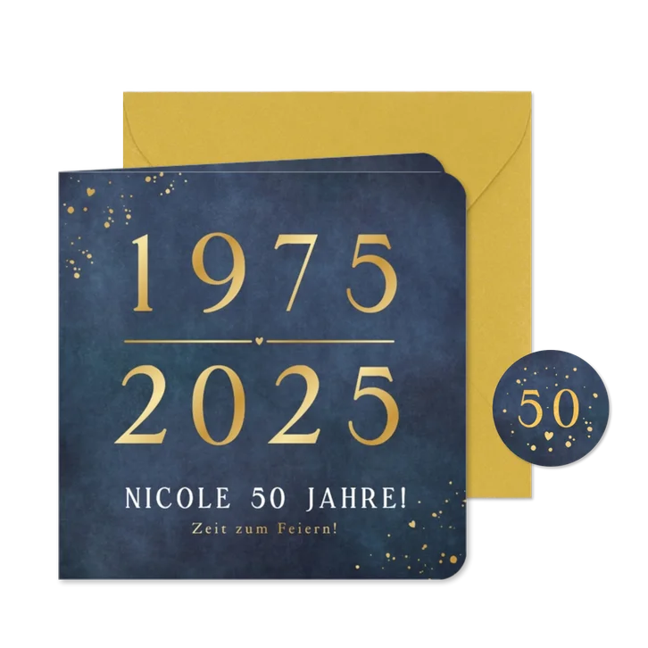 Einladung 50. Geburtstag 1975-2025