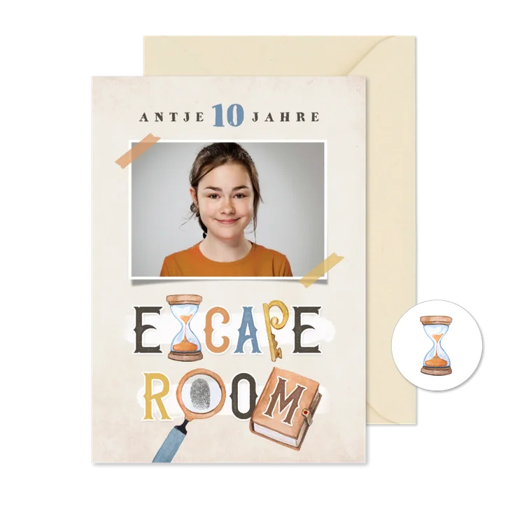 Einladung Escape Room 10. Kindergeburtstag