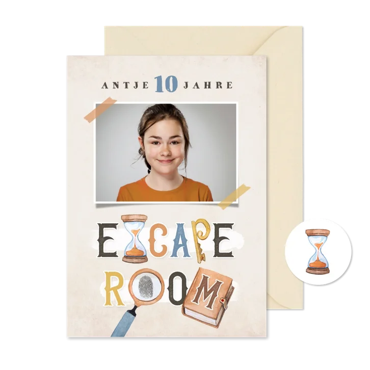 Einladung Escape Room 10. Kindergeburtstag