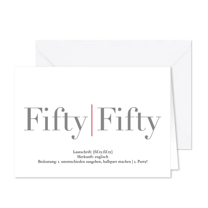 Einladung Fifty-Fifty 1