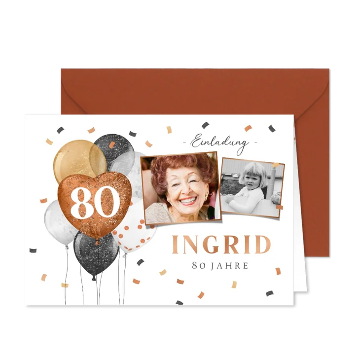 Einladung Geburtstagsfeier Fotos & Kupferdruck