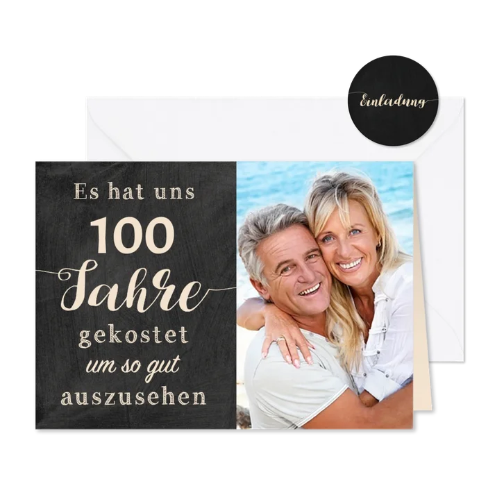 Einladung Gemeinsam Gut aussehen 100