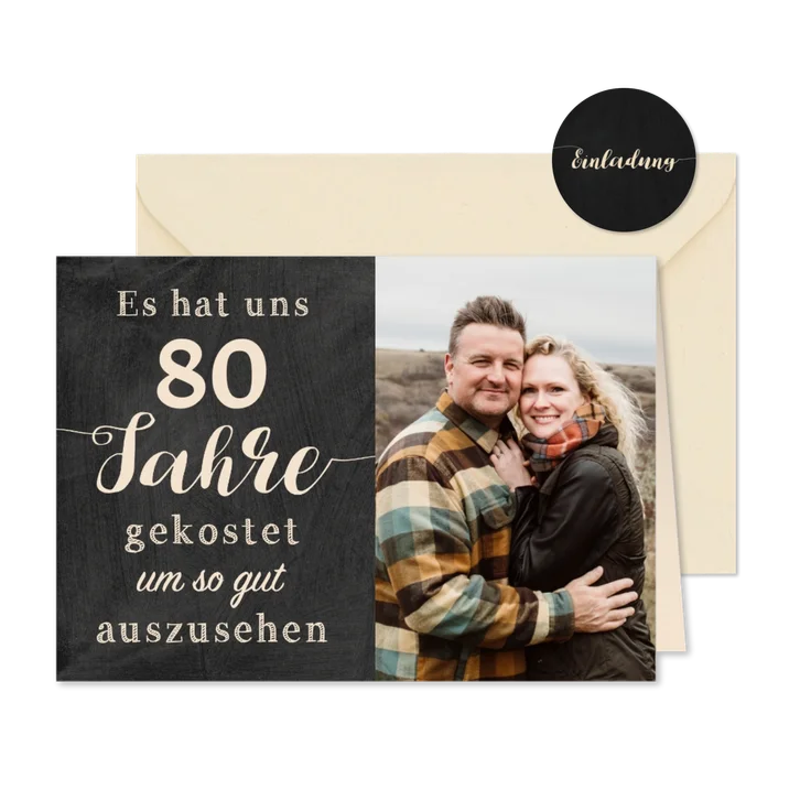 Einladung Gemeinsam Gut aussehen 80