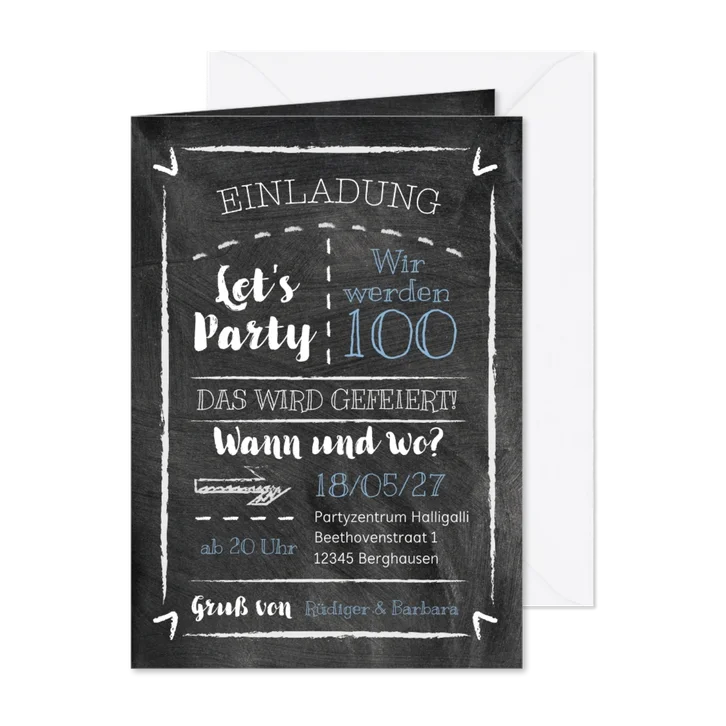 Einladung Gemeinsame Kreide-Party