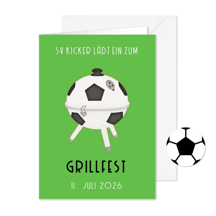 Einladung Grillfest Fußball