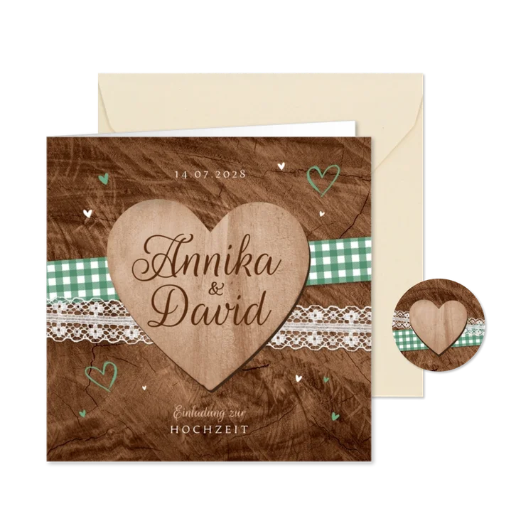 Einladung Hochzeit Trachtenlook