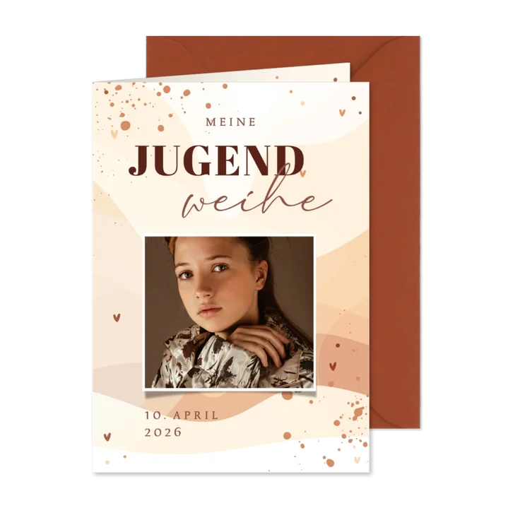 Einladung Jugendweihe mit Foto grafisch
