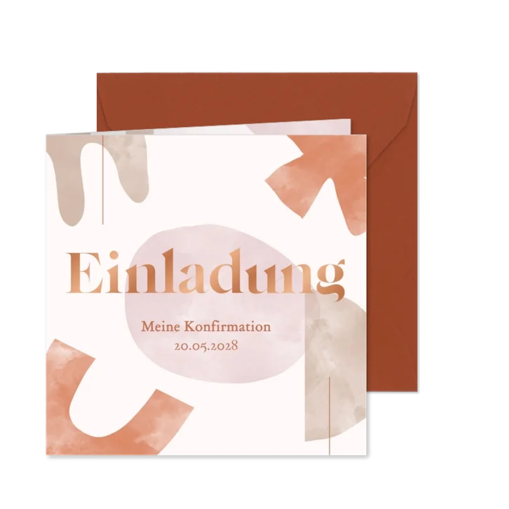 Einladung Konfirmation einzigartige Illustrationen & Kupfer