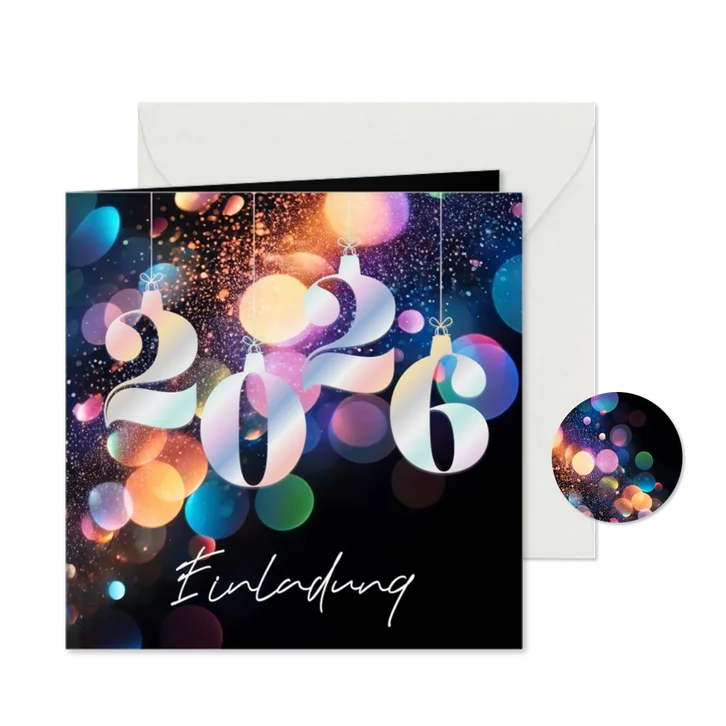 Einladung Neujahrsempfang 2026 abstrakt