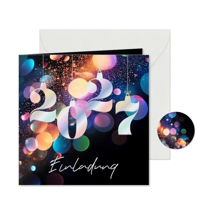 Einladung Neujahrsempfang 2027 abstrakt
